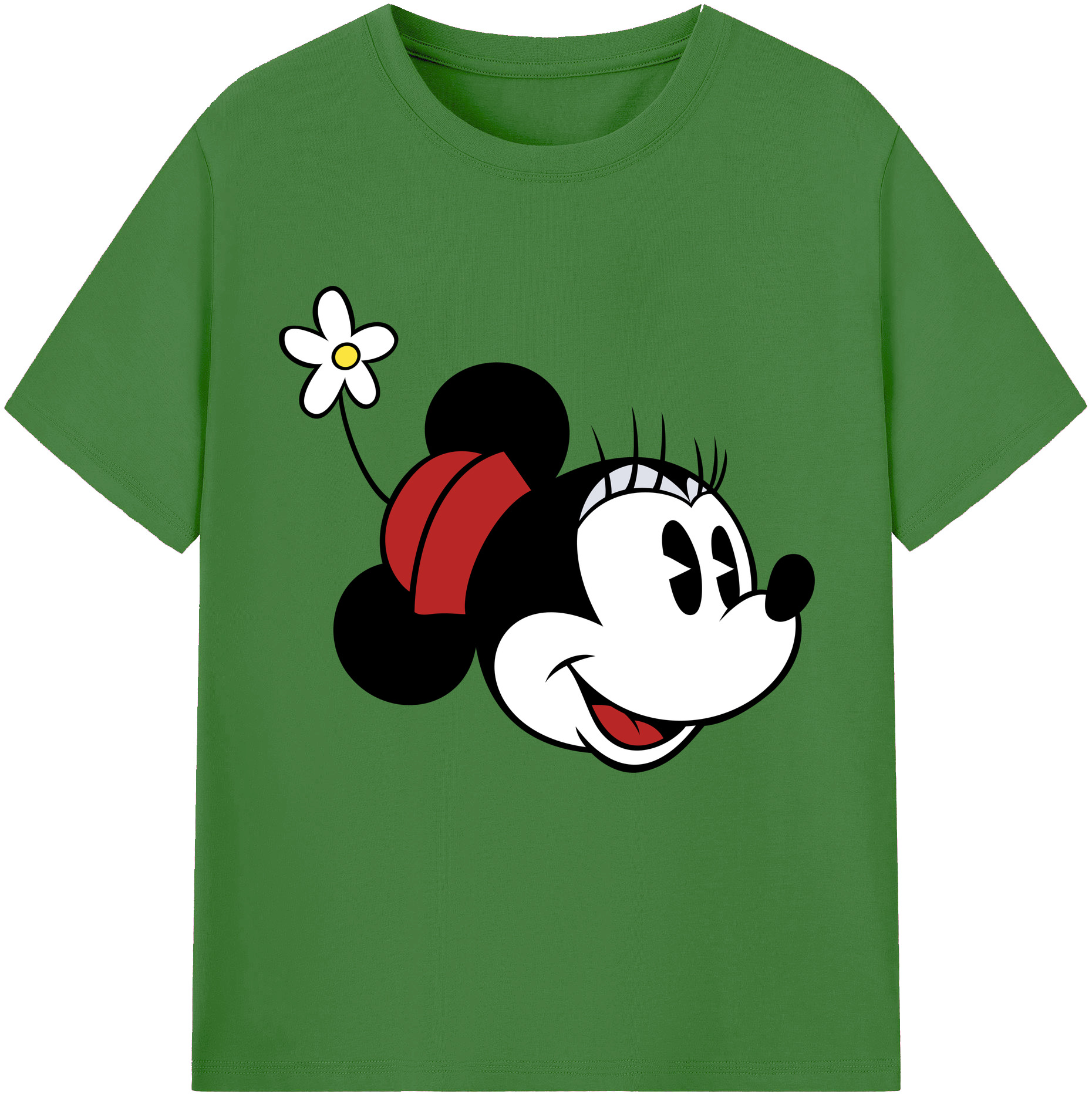（画像用） ミッキーマウス Mickey Mouse レディースカジュアルプリントTシャツ（綿100％）